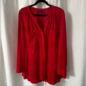 Bundle 4 for $10!!! NWOT XXL APT 9 Chiffon Button Up Blouse, Red